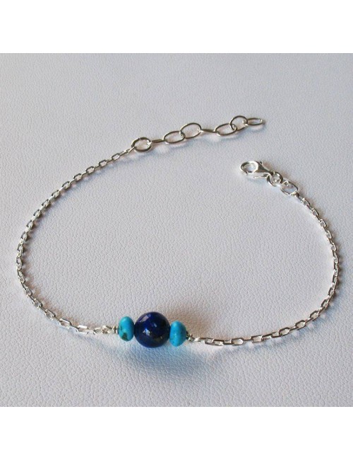 Bracelet Show Lapis lazuli. Argent 925