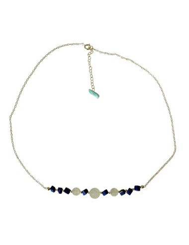 Naha: collier en lapis lazuli et cristal du japon. Argent 925