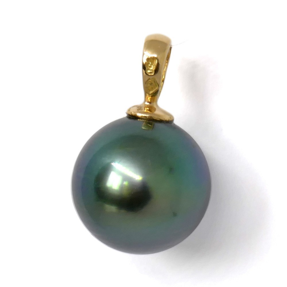 Celia pendentif grosse perle de Tahiti 11,5mm, monture or750
