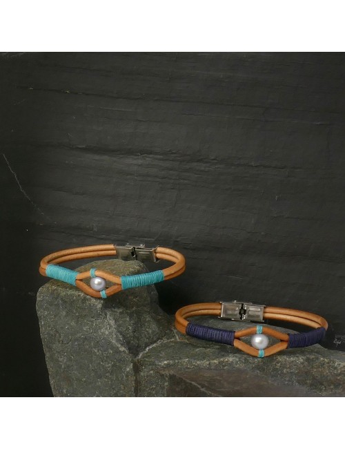 Bracelets Kingman turquoise et Tucson marine