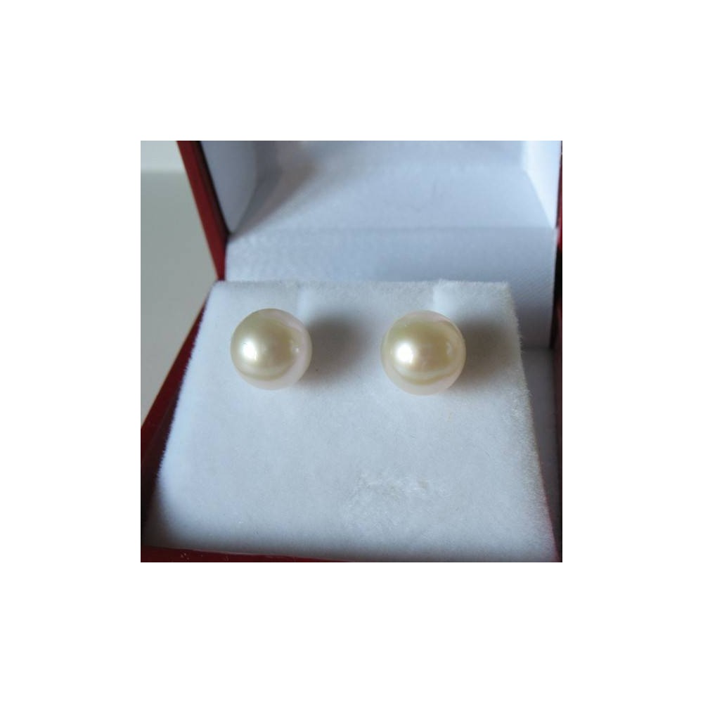 Boucles Nova Perle de culture blanche. Argent 925
